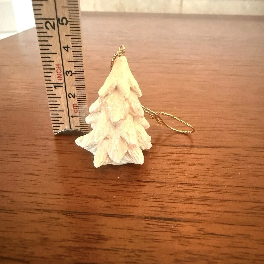 Christmas Ornaments, Tree, Santa,‎ Swan, Nutcracker Ceramic Ivory Color Elegant